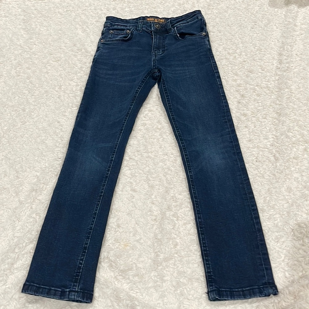 RING OF FIRE DARK WASH SKINNY JEANS SIZE 10